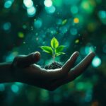 ilustrasi-green-business-ramah-lingkungan.jpg → alt: Ilustrasi konsep bisnis ramah lingkungan dengan energi terbarukan